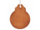 Hnědá vánoční závěsná dekorace perníková koule - 8*2*10 cm Clayre & Eef