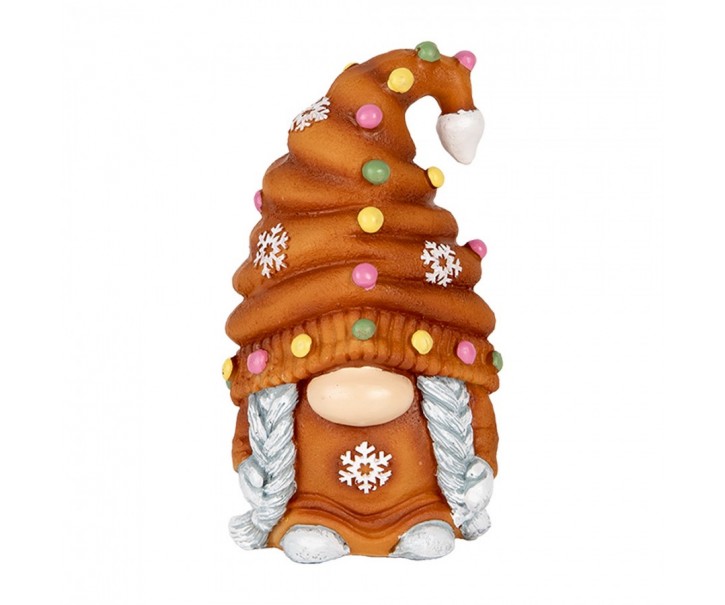 Decorative Figurine Gnome 8x8x13 Cm Brown Plastic - 8.0 cm Clayre & Eef