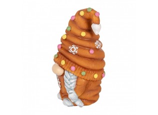 Decorative Figurine Gnome 8x8x13 Cm Brown Plastic - 8.0 cm