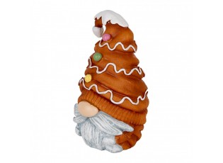 Decorative Figurine Gnome 9x8x13 Cm Brown Plastic - 8.0 cm