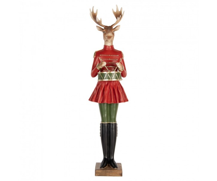 Christmas Decoration Figurine Deer 23x19x77 Cm Brown Plastic - 23.0 cm Clayre & Eef