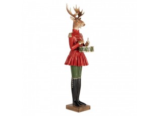 Christmas Decoration Figurine Deer 23x19x77 Cm Brown Plastic - 23.0 cm
