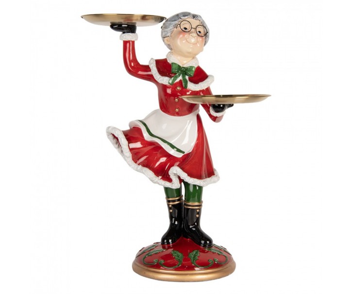 Christmas Decoration Figurine 47x32x62 Cm Red Plastic - 47.0 cm Clayre & Eef