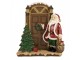 Červená vánoční dekorace Santa Claus u dveří - 18*7*20 cm Clayre & Eef