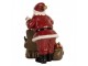 Červená vánoční dekorace Santa stojící u křesla s dětmi - 17*13*18 cm Clayre & Eef