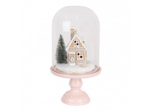Perníková chaloupka v poklopu na podstavci Ginger Led - Ø 17*30 cm / 2*AAA