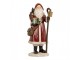 Červená vánoční dekorace Santa Claus s pytlem dárků - 12*11*26 cm Clayre & Eef