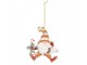 Christmas Ornament Gnome 8x4x10 Cm Orange Plastic - 8.0 cm Clayre & Eef