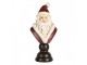 Červeno-bílá vánoční dekorace busta Santa - 7*5*15 cm Clayre & Eef