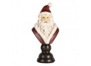 Červeno-bílá vánoční dekorace busta Santa - 7*5*15 cm