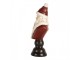 Červeno-bílá vánoční dekorace busta Santa - 7*5*15 cm Clayre & Eef