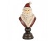 Červeno-bílá vánoční dekorace busta Santa - 11*8*22 cm Clayre & Eef