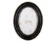  Černý antik oválný fotorámeček se zlatým zdobením - 15*2*20 cm / 10*15 cm Clayre & Eef