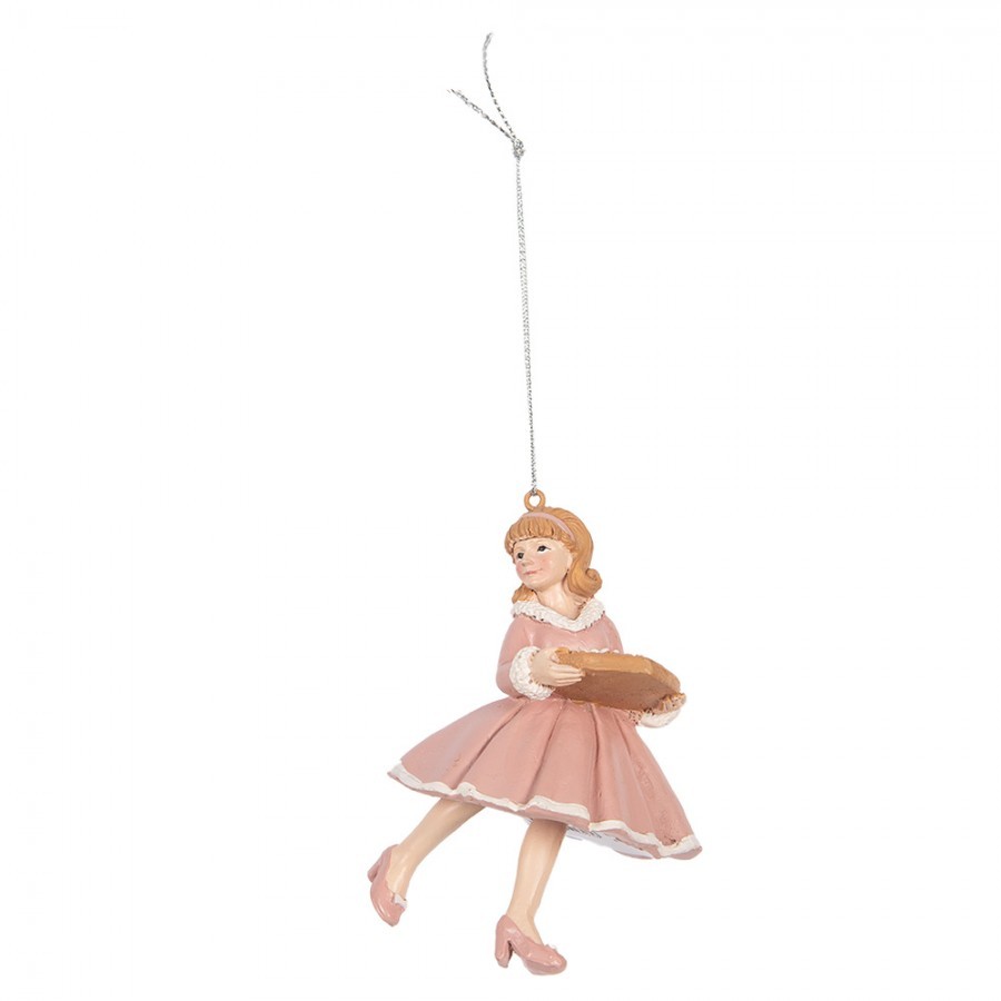 Christmas Ornament Girl 11 Cm Pink Plastic - 7.0 cm Clayre & Eef Christmas Ornament Girl 11 Cm Pink Plastic - 7.0 cm Clayre & Eef