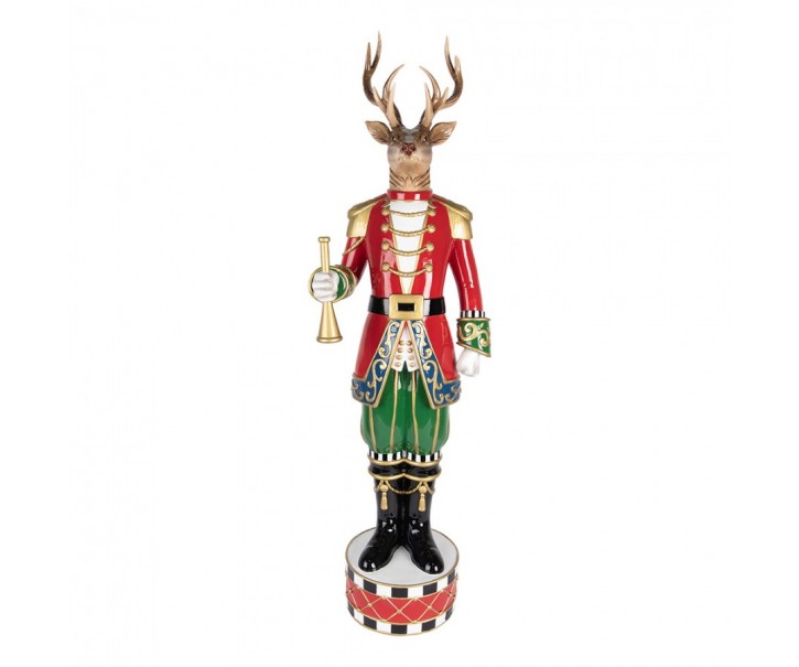 Christmas Decoration Figurine Deer 25x20x82 Cm Brown Plastic - 25.0 cm Clayre & Eef