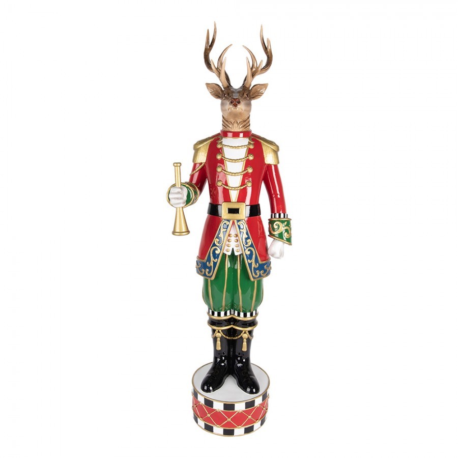 Christmas Decoration Figurine Deer 25x20x82 Cm Brown Plastic - 25.0 cm
