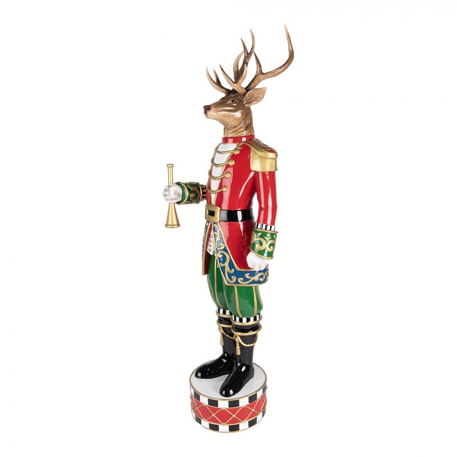 Christmas Decoration Figurine Deer 25x20x82 Cm Brown Plastic - 25.0 cm