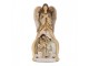 Béžová antik dekorace anděl se svatou rodinou Angel - 15*12*30 cm Clayre & Eef