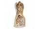 Béžová antik dekorace anděl se svatou rodinou Angel - 15*12*30 cm Clayre & Eef