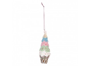 Christmas Ornament ? 5x13 Cm Multicoloured Plastic Ice Cream - ? 5*13 cm