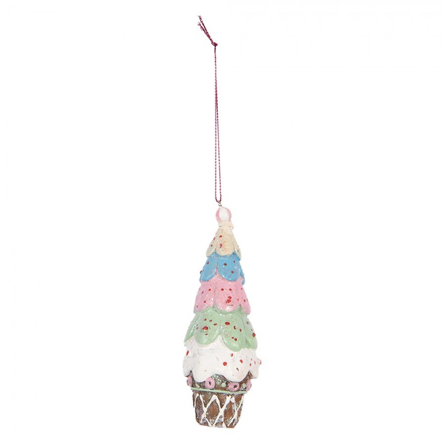 Christmas Ornament ? 5x13 Cm Multicoloured Plastic Ice Cream - ? 5*13 cm