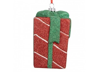 Christmas Ornament Gift 8x8x11 Cm Red Plastic - 8.0 cm