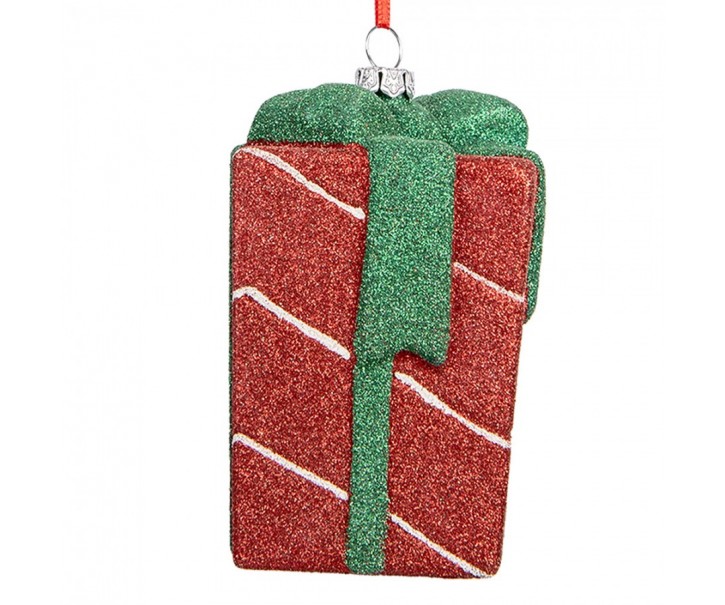 Christmas Ornament Gift 8x8x11 Cm Red Plastic - 8.0 cm Clayre & Eef