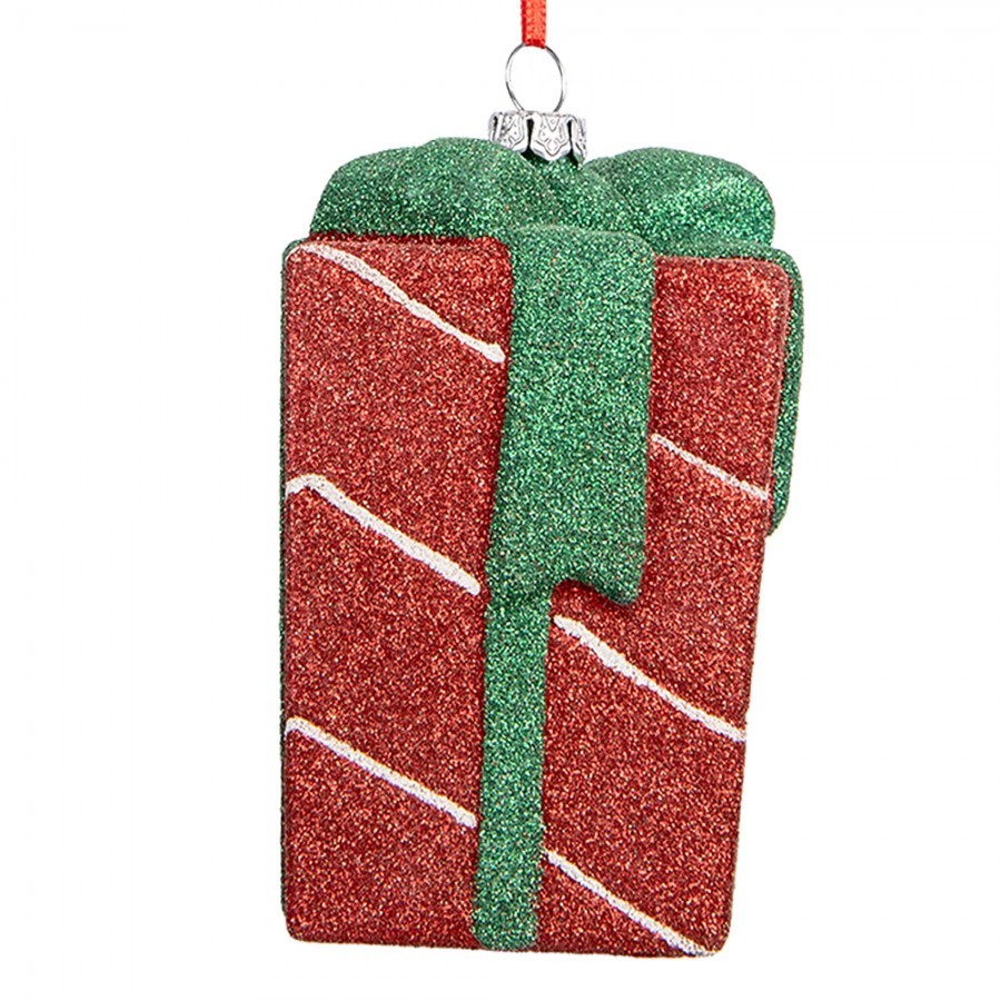 Christmas Ornament Gift 8x8x11 Cm Red Plastic - 8.0 cm