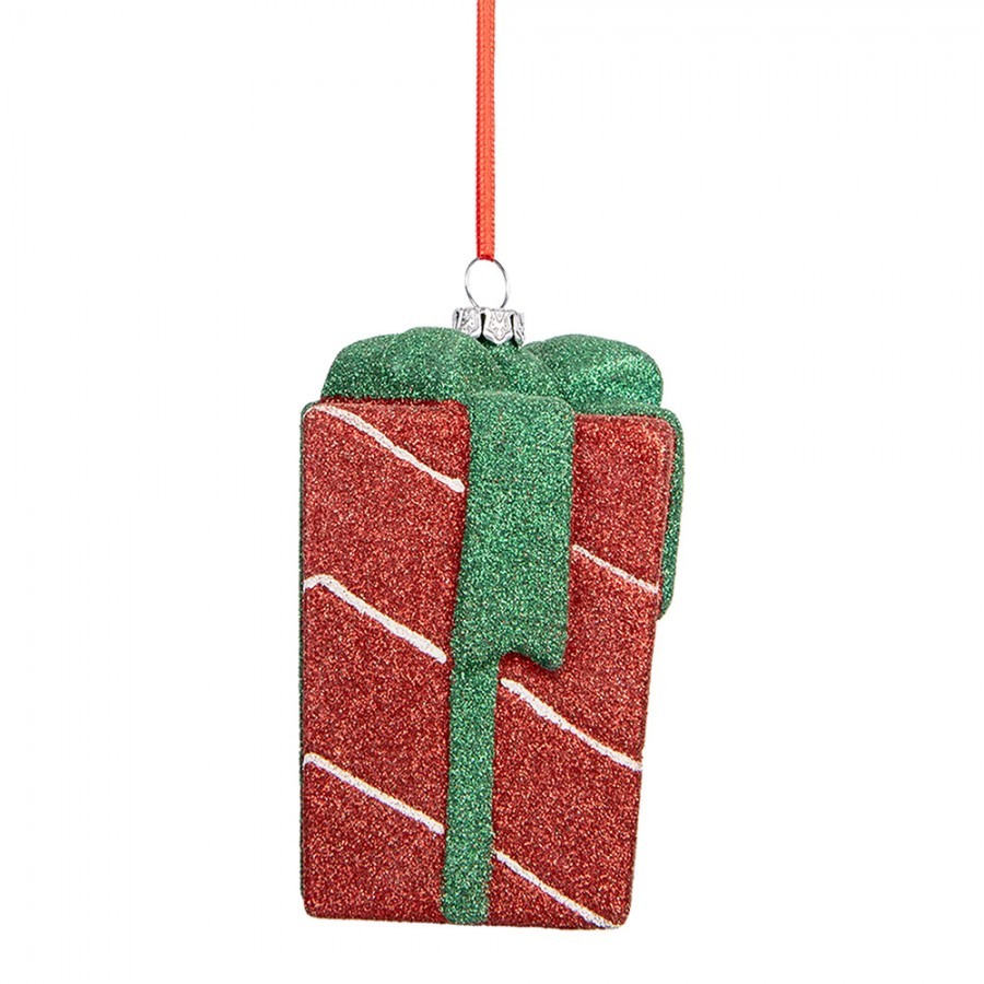 Christmas Ornament Gift 8x8x11 Cm Red Plastic - 8.0 cm Clayre & Eef Christmas Ornament Gift 8x8x11 Cm Red Plastic - 8.0 cm Clayre & Eef