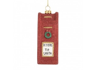 Christmas Ornament Mailbox 5x4x11 Cm Red Plastic - 5.0 cm
