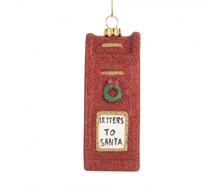 Christmas Ornament Mailbox 5x4x11 Cm Red Plastic - 5.0 cm Clayre & Eef