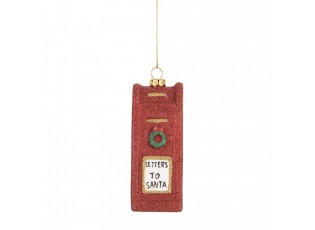 Christmas Ornament Mailbox 5x4x11 Cm Red Plastic - 5.0 cm