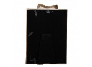 Zlatý antik fotorámeček zdobený mašlí - 13*3*20 cm / 10*15 cm