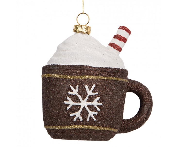 Christmas Ornament 9x7x10 Cm Brown Plastic Cups - 9.0 cm Clayre & Eef
