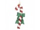 Christmas Ornament Candy Cane 8x3x17 Cm Red White Plastic - 8.0 cm Clayre & Eef