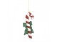 Christmas Ornament Candy Cane 8x3x17 Cm Red White Plastic - 8.0 cm Clayre & Eef
