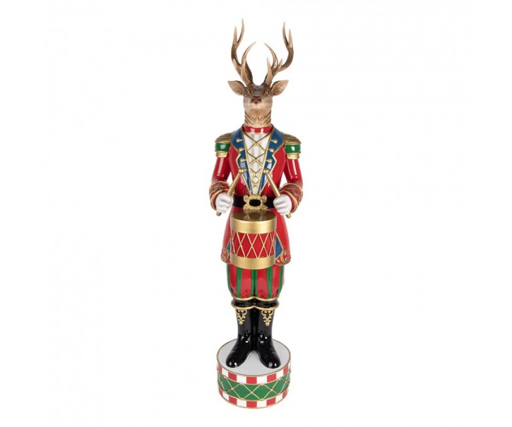 Christmas Decoration Figurine Deer 25x22x82 Cm Brown Plastic - 25.0 cm Clayre & Eef