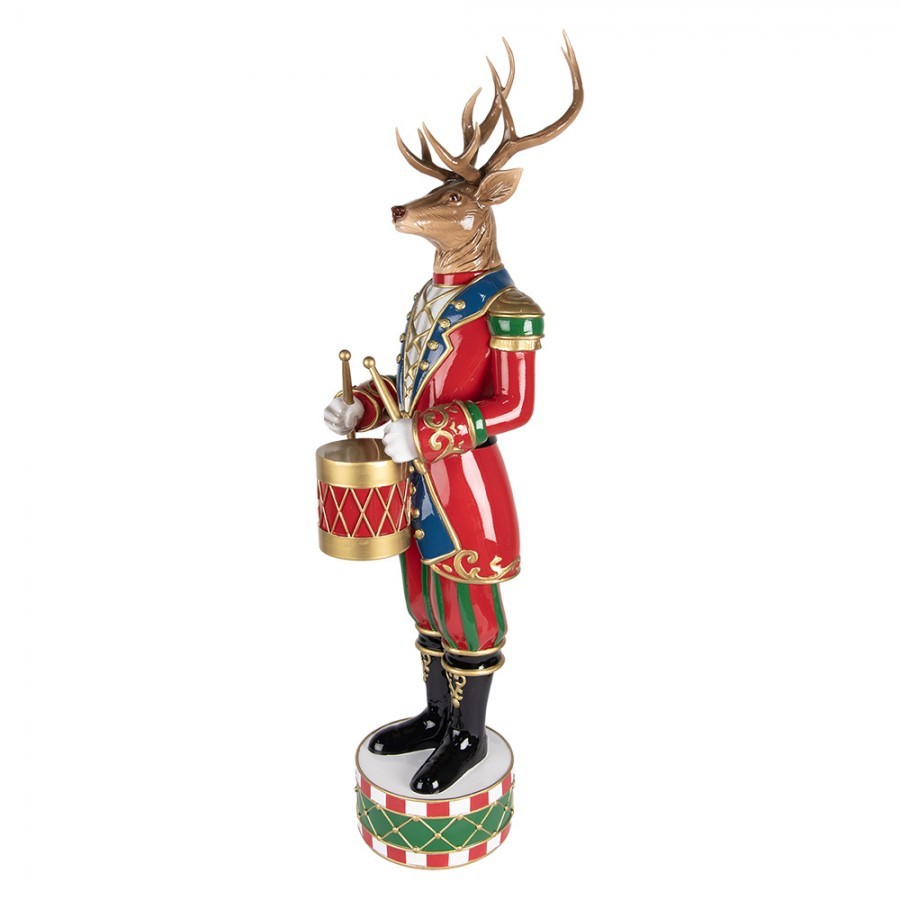 Christmas Decoration Figurine Deer 25x22x82 Cm Brown Plastic - 25.0 cm