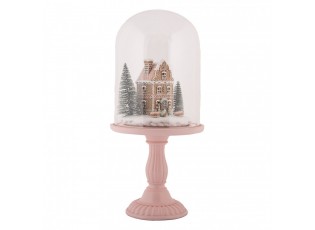 Perníková chaloupka v poklopu na podstavci Ginger Led - Ø 17*36 cm / 2*AAA