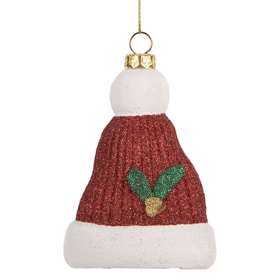 Christmas Ornament Christmas Hat 7x4x10 Cm Red White Plastic - 10.0 cm