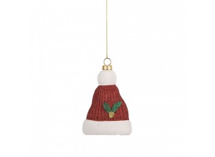 Christmas Ornament Christmas Hat 7x4x10 Cm Red White Plastic - 10.0 cm