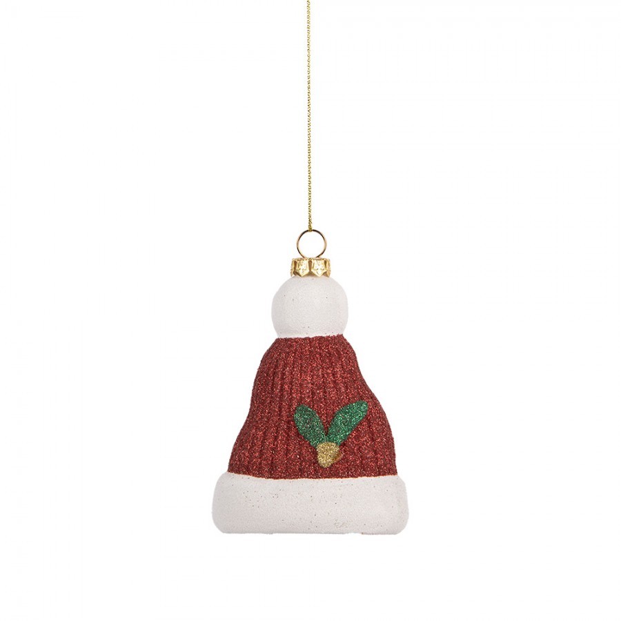 Christmas Ornament Christmas Hat 7x4x10 Cm Red White Plastic - 10.0 cm Clayre & Eef Christmas Ornament Christmas Hat 7x4x10 Cm Red White Plastic - 10.0 cm Clayre & Eef
