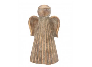 Zlatá antik cementová dekorace anděl Angel Gold - 13*12*24 cm