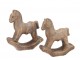 Zlatá antik cementová dekorace houpací koník Horse Gold - 14*5*15 cm daan kromhout