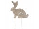 Garden Stake Rabbit 23x1x35 Cm Grey Metal - 23.0 cm Clayre & Eef