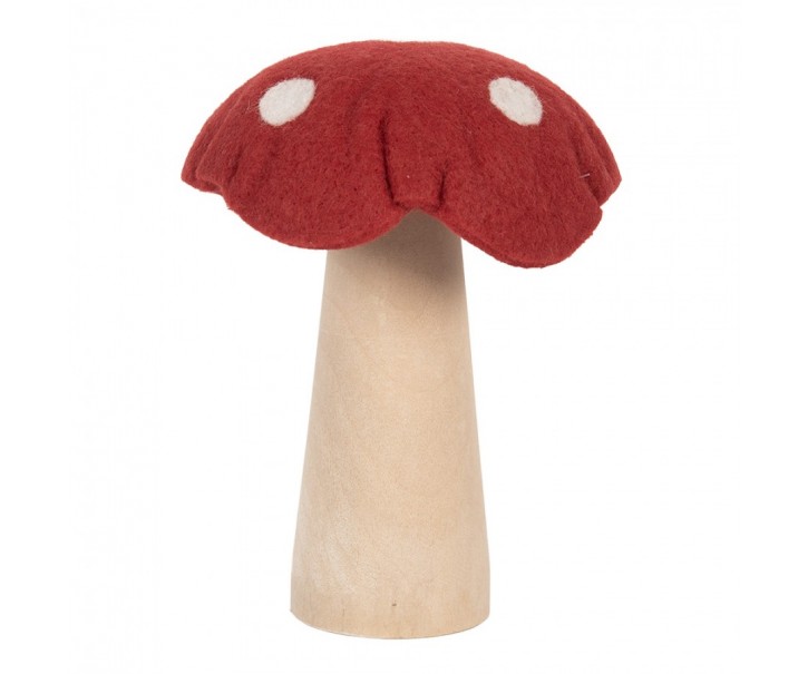 Dekorace houba muchomůrka s plstěným kloboukem - 14*14*17 cm Clayre & Eef