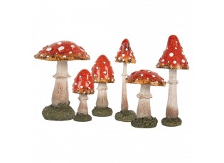Dekorace figurka houba muchomůrka - Ø 9*23 cm