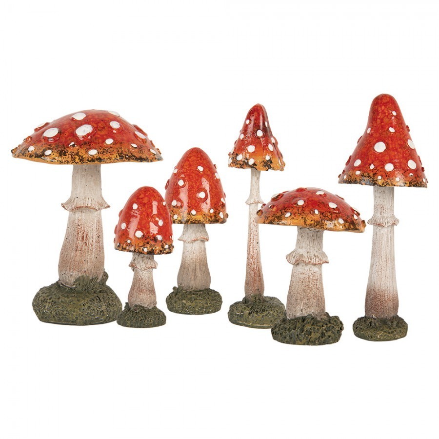 Dekorace figurka houba muchomůrka - Ø 9*23 cm