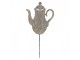 Garden Stake Teapot 20x1x40 Cm Grey Metal - 20.0 cm Clayre & Eef