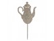 Garden Stake Teapot 20x1x40 Cm Grey Metal - 20.0 cm Clayre & Eef